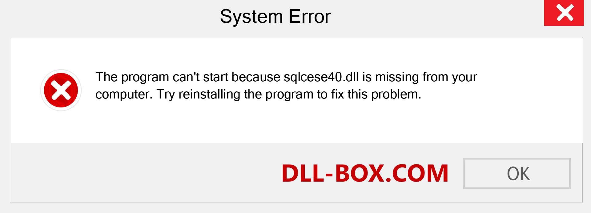  sqlcese40.dll file is missing?. Download for Windows 7, 8, 10 - Fix  sqlcese40 dll Missing Error on Windows, photos, images